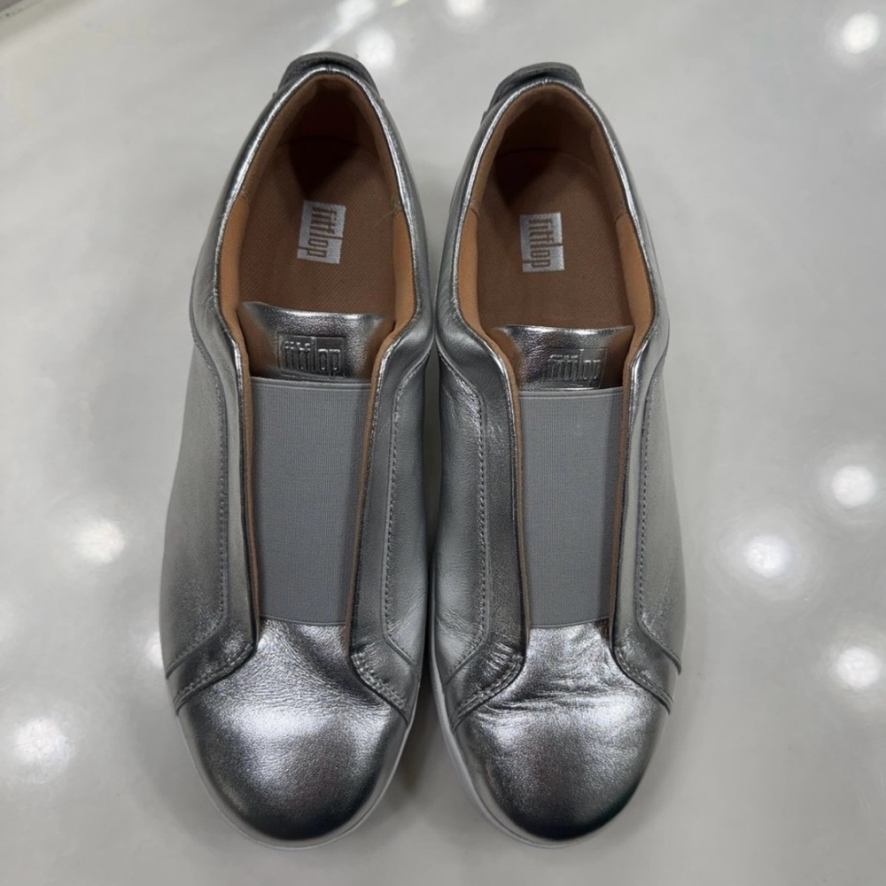 Fitflop Women's Silver Slip-On Sneakers
